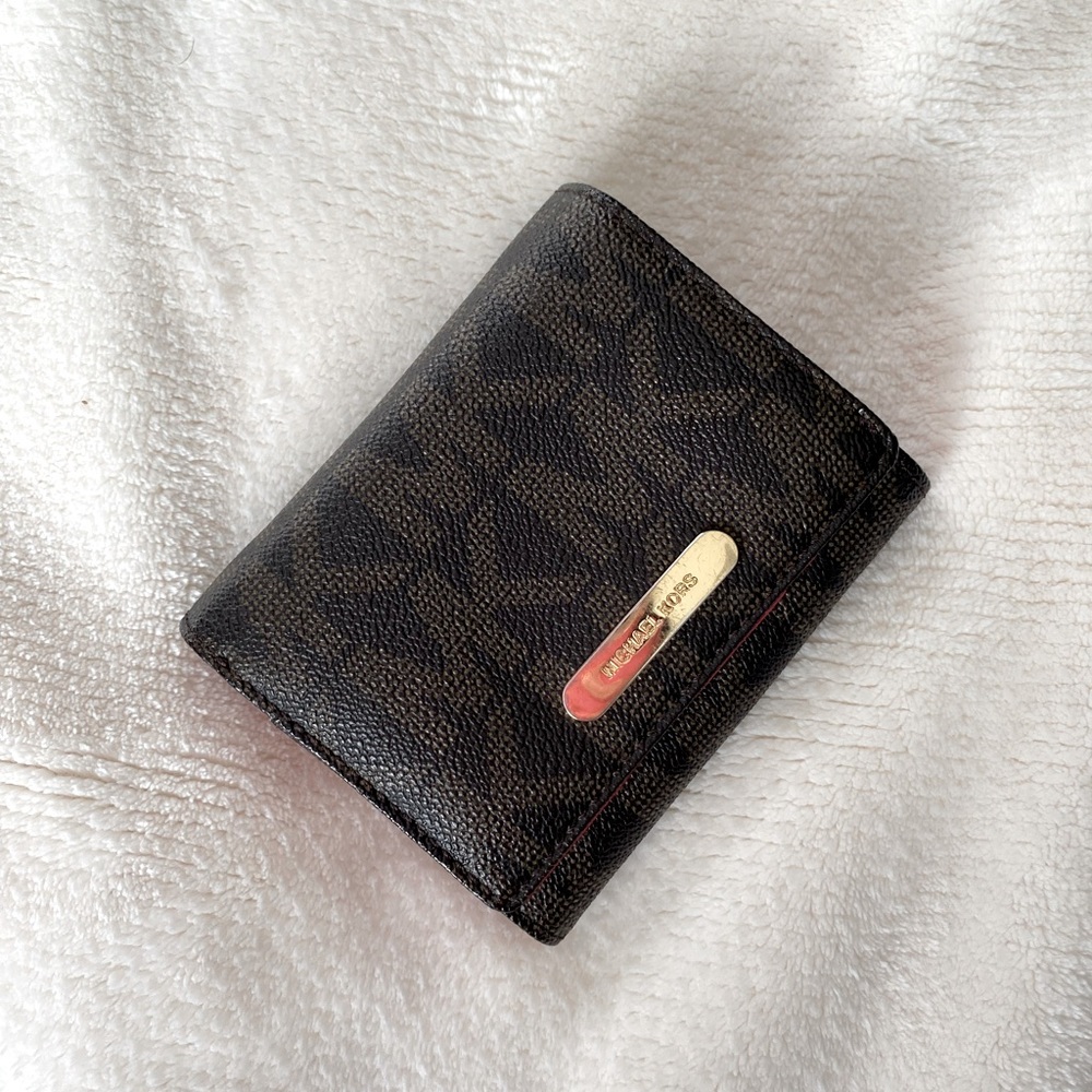 Michael Kors wallet- Signature brown/red
